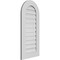 Ekena Millwork Round Top Surface Mount PVC Gable Vent: Functional, w/ 3-1/2"W x 1"P Standard Frame, 18"W x 38"H GVPRT18X3801SF - alternate 2